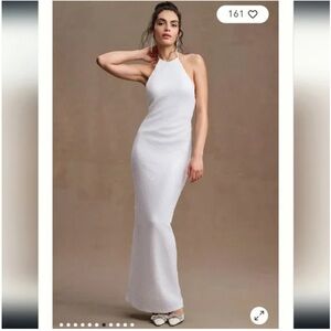 Ronny Kobo Halo High-Neck Sequined Gown Bridal Wedding